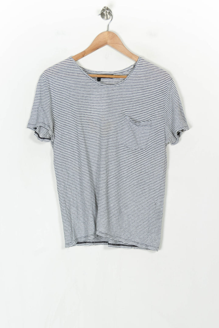 Tee-shirt Blanc et Bleu - Taille S/36 de la marque The Kooples | PARAD123850 - Vendu par Paradigme - Image 2