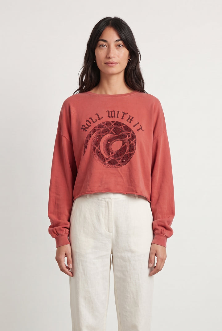 Tee-shirt À Manches Longues Rose - Taille M/38 de la marque The Kooples | PARAD123851 - Vendu par Paradigme - Image 1