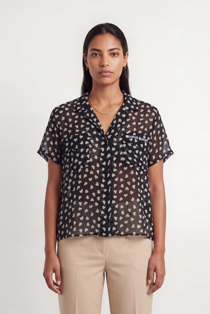 Chemise Noire et Grise - Taille L/40 de la marque The Kooples - Sport | PARAD123852 - Vendu par Paradigme - Image 1