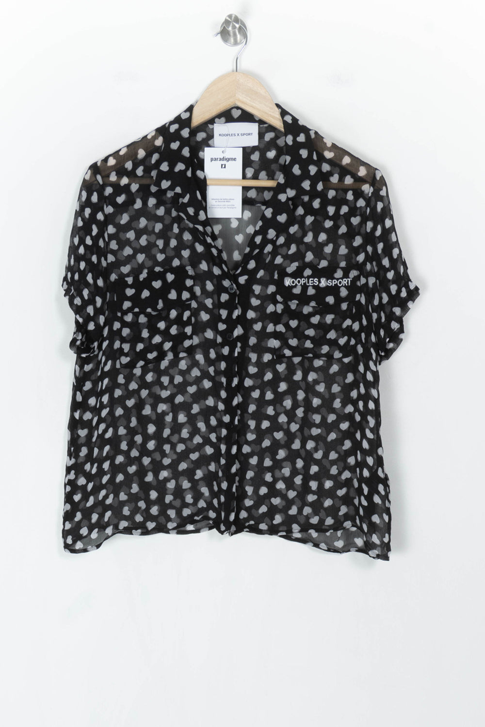 Chemise Noire et Grise - Taille L/40 de la marque The Kooples - Sport | PARAD123852 - Vendu par Paradigme - Image 2
