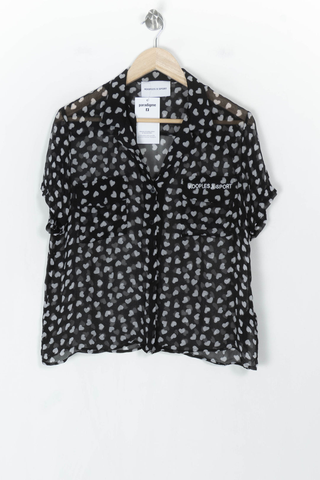 Chemise Noire et Grise - Taille L/40 de la marque The Kooples - Sport | PARAD123852 - Vendu par Paradigme - Image 2