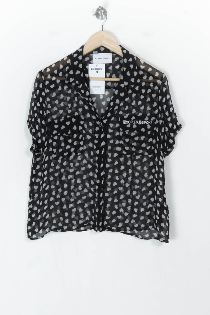 Chemise Noire et Grise - Taille L/40 de la marque The Kooples - Sport | PARAD123852 - Vendu par Paradigme - Image 2