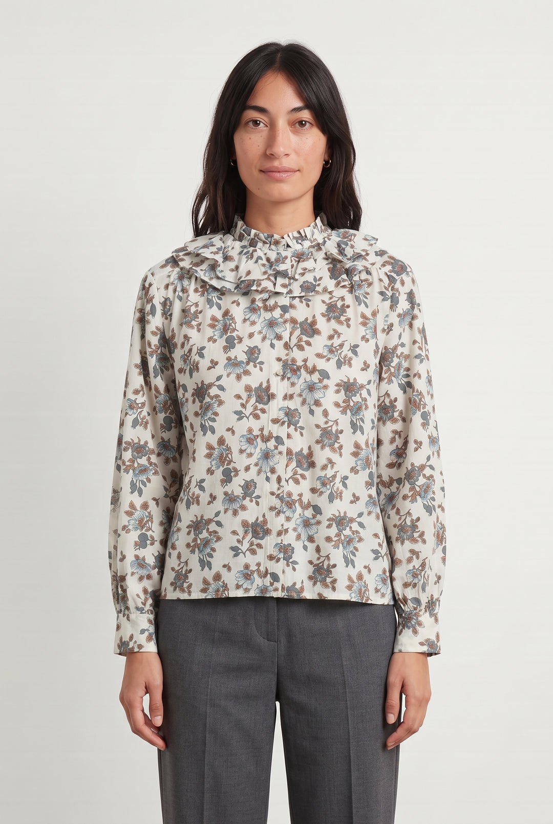 Chemisier Blanc et Bleu - Taille S/36 de la marque Petite Mendigote | PARAD123855 - Vendu par Paradigme - Image 1