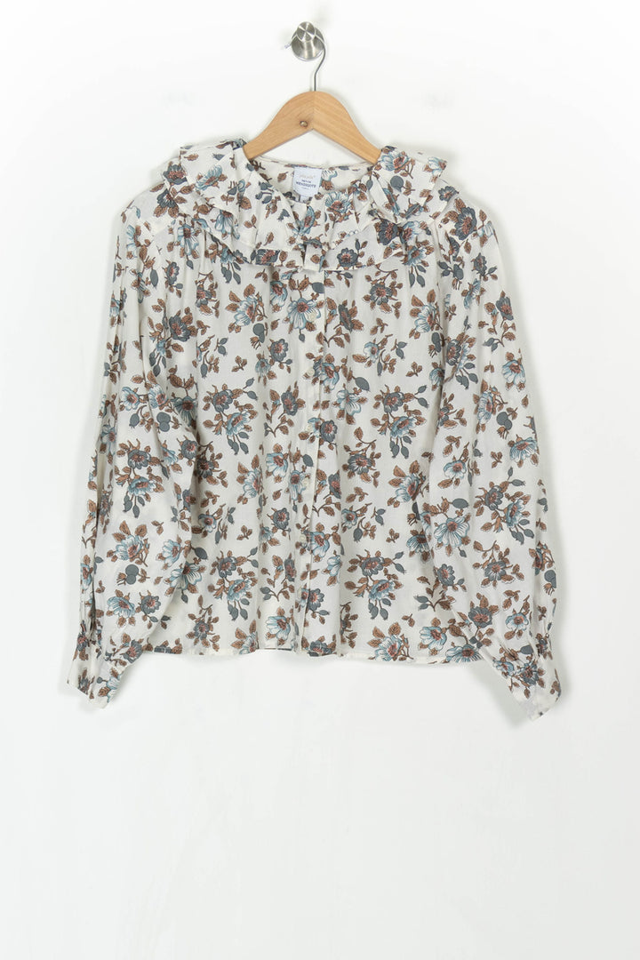 Chemisier Blanc et Bleu - Taille S/36 de la marque Petite Mendigote | PARAD123855 - Vendu par Paradigme - Image 2