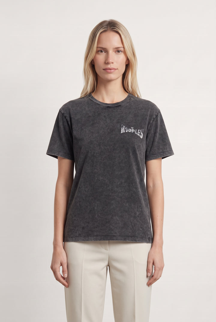 T-Shirt Noir - Taille S/36 de la marque The Kooples | PARAD123857 - Vendu par Paradigme - Image 1