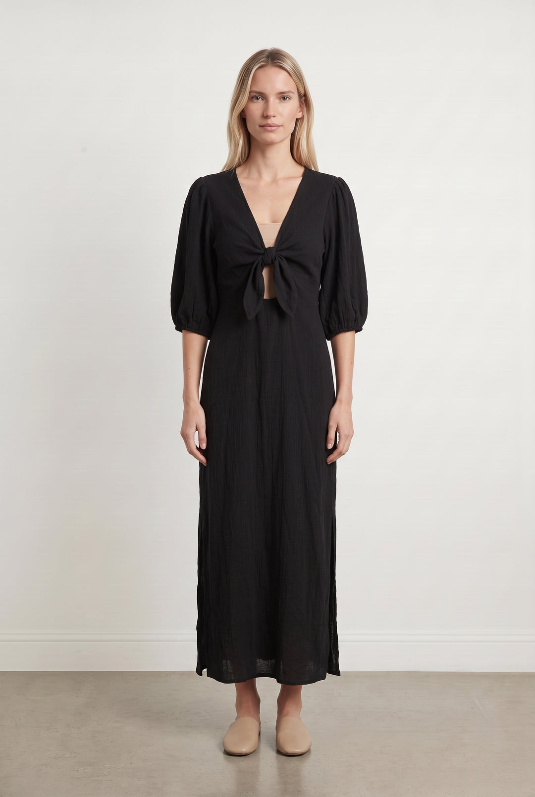 Robe Longue Noire - Taille M/38 de la marque Petite Mendigote | PARAD123859 - Vendu par Paradigme - Image 1