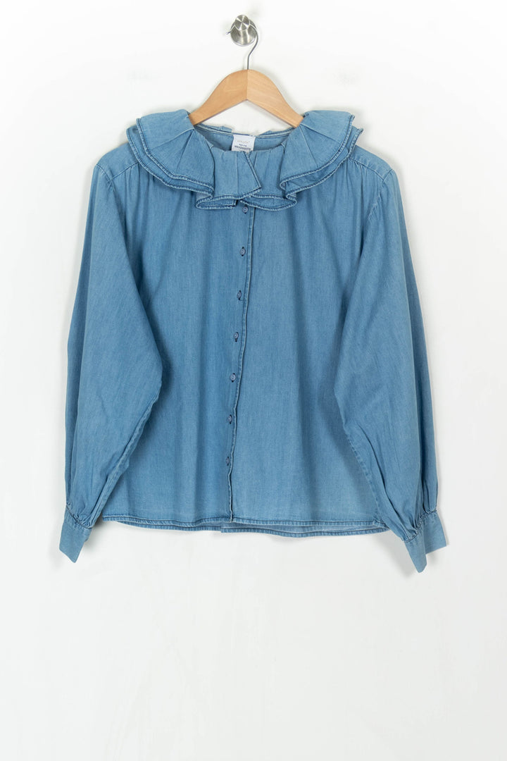 Chemise En Jean Bleue - Taille S/36 de la marque Petite Mendigote | PARAD123860 - Vendu par Paradigme - Image 2