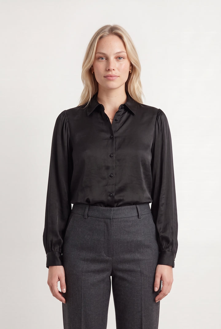 Chemise Noire - Taille L/40 de la marque The Kooples | PARAD123861 - Vendu par Paradigme - Image 1
