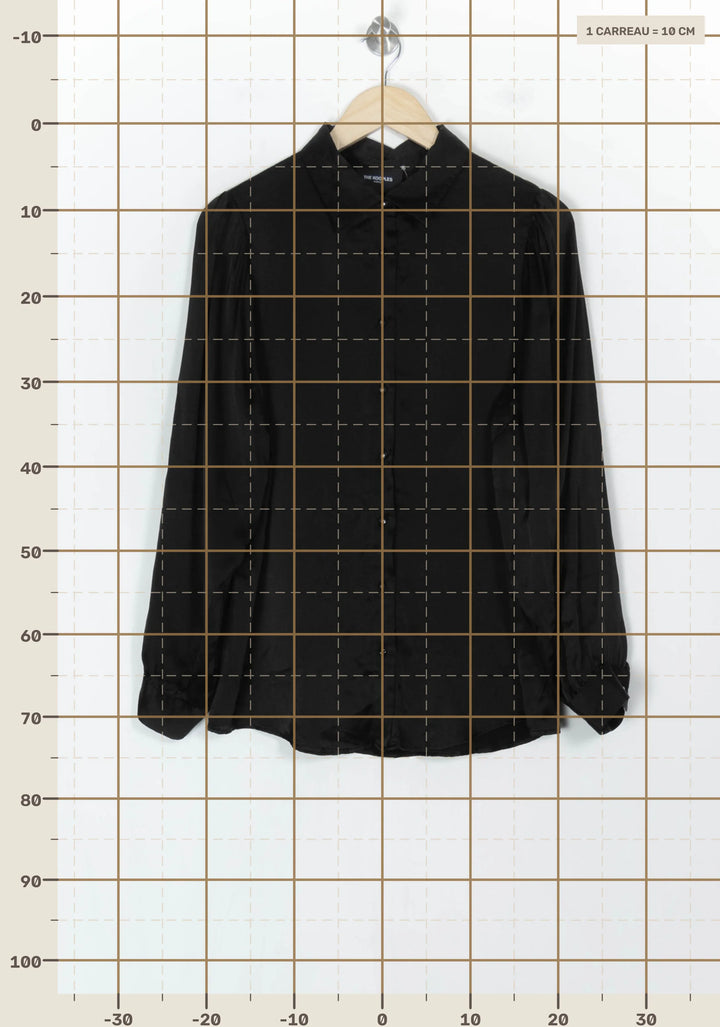 Chemise Noire - Taille L/40 de la marque The Kooples | PARAD123861 - Vendu par Paradigme - Image 4