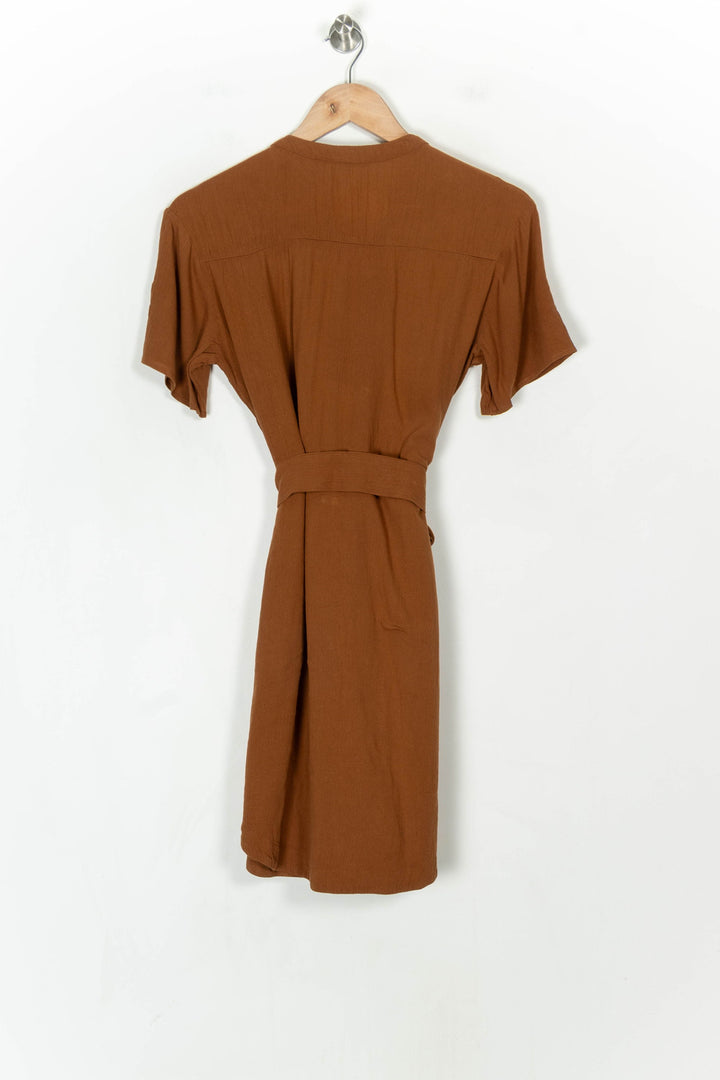 Robe Chemise Marron - Taille XS/34 de la marque One Step | PARAD123862 - Vendu par Paradigme - Image 5