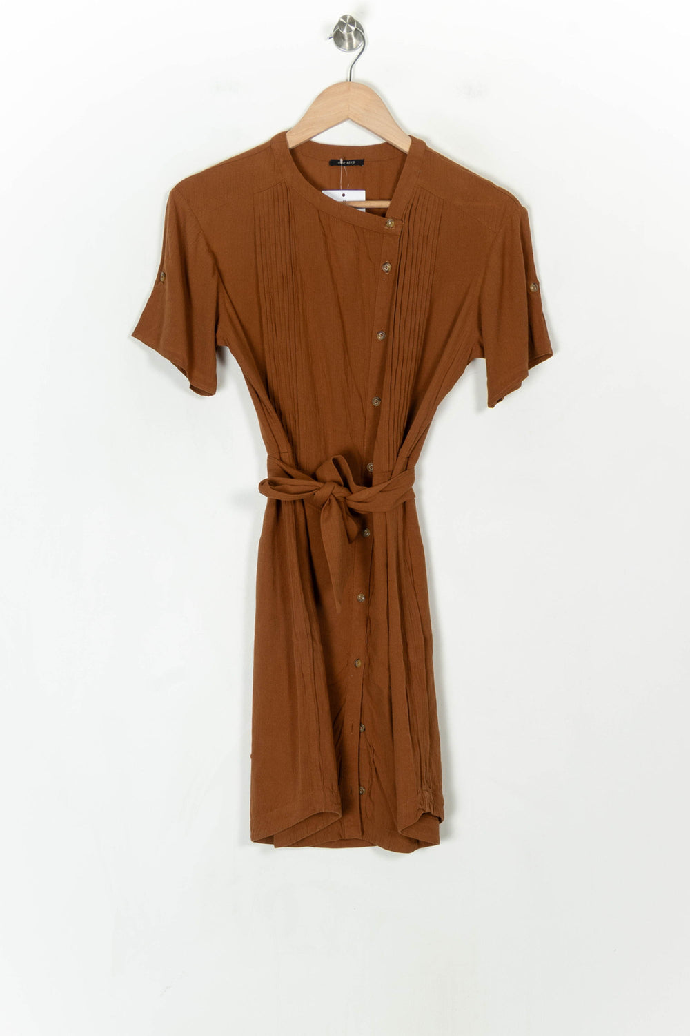 Robe Chemise Marron - Taille XS/34 de la marque One Step | PARAD123862 - Vendu par Paradigme - Image 2