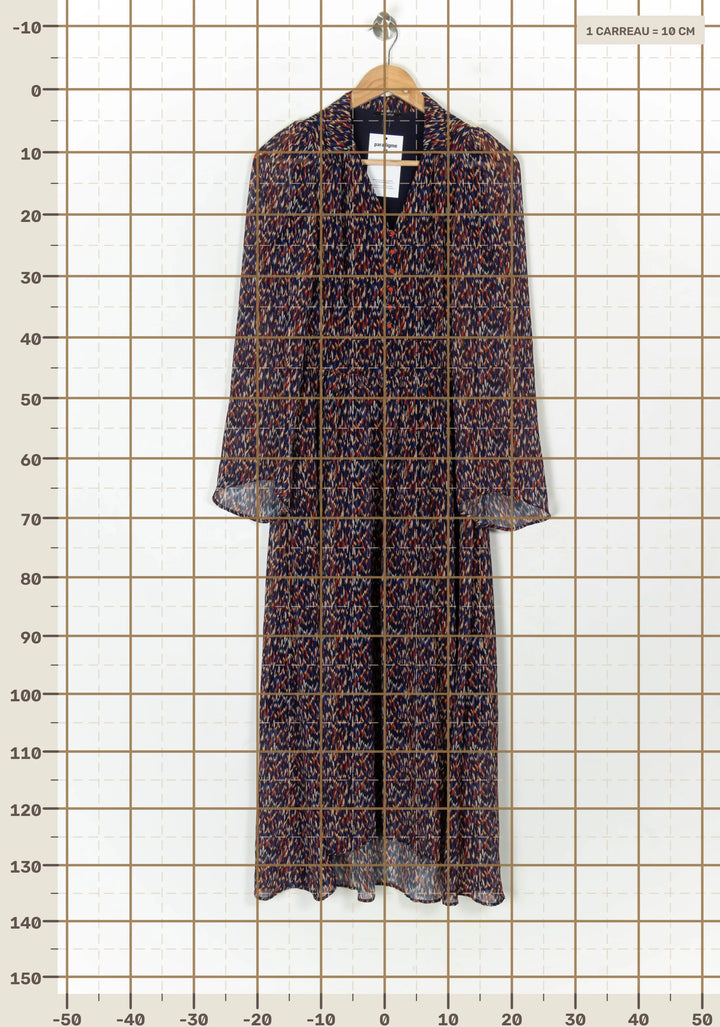 Robe Longue Bleue et Orange - Taille S/36 de la marque One Step | PARAD123863 - Vendu par Paradigme - Image 4