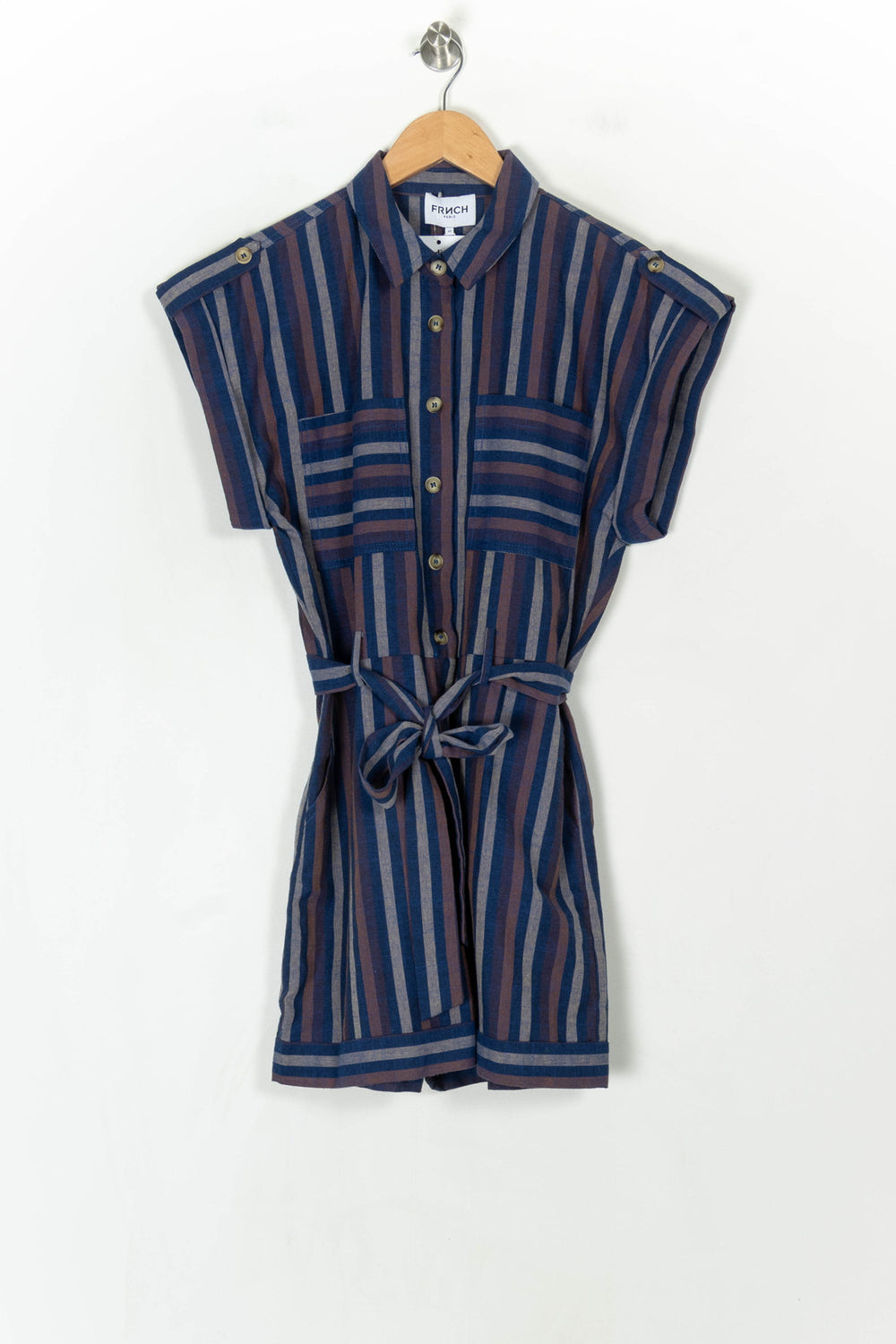 Combishort Bleu et Marron - Taille XS/34 de la marque FRNCH | PARAD123866 - Vendu par Paradigme - Image 2