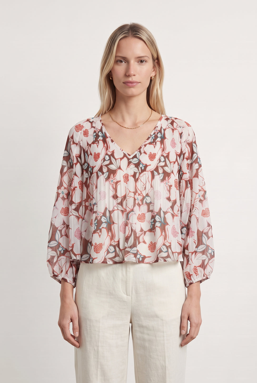 Blouse Rose et Rouge - Taille XS/34 de la marque One Step | PARAD123867 - Vendu par Paradigme - Image 1