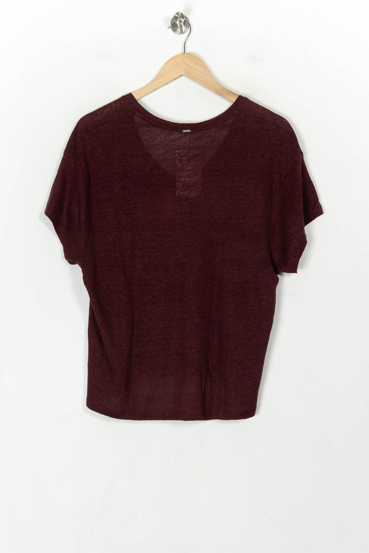 Tee-shirt Bordeaux - Taille XS/34 de la marque IKKS | PARAD123868 - Vendu par Paradigme - Image 5