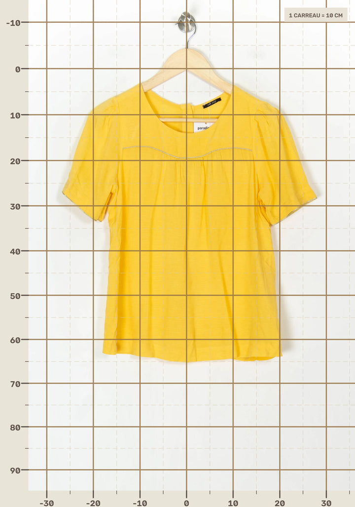 Blouse Jaune - Taille S/36 de la marque One Step | PARAD123869 - Vendu par Paradigme - Image 4