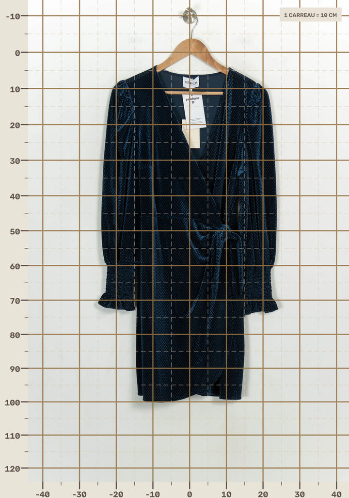 Robe Portefeuille Bleue - Taille M/38 de la marque FRNCH | PARAD123872 - Vendu par Paradigme - Image 4