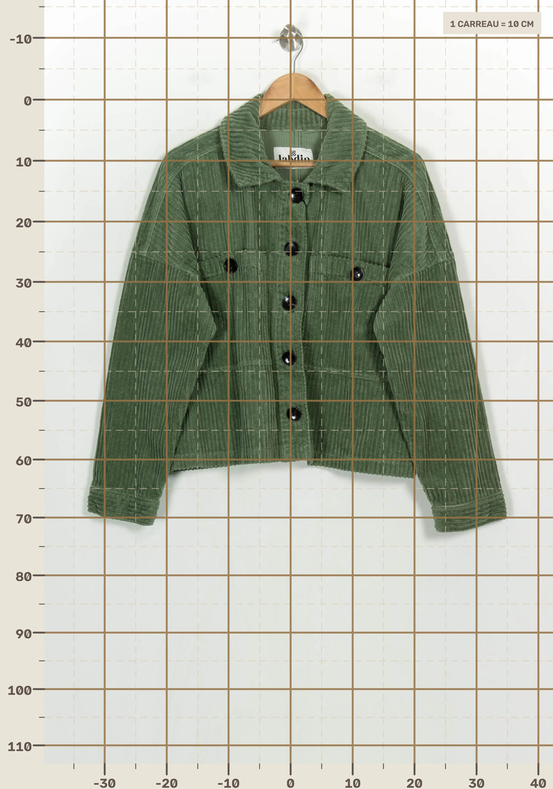 Veste Côtelée Verte - Taille M/38 de la marque Labdip | PARAD123873 - Vendu par Paradigme - Image 4