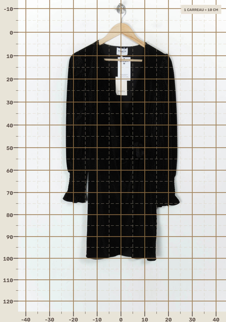 Robe Portefeuille Noire - Taille M/38 de la marque FRNCH | PARAD123876 - Vendu par Paradigme - Image 4