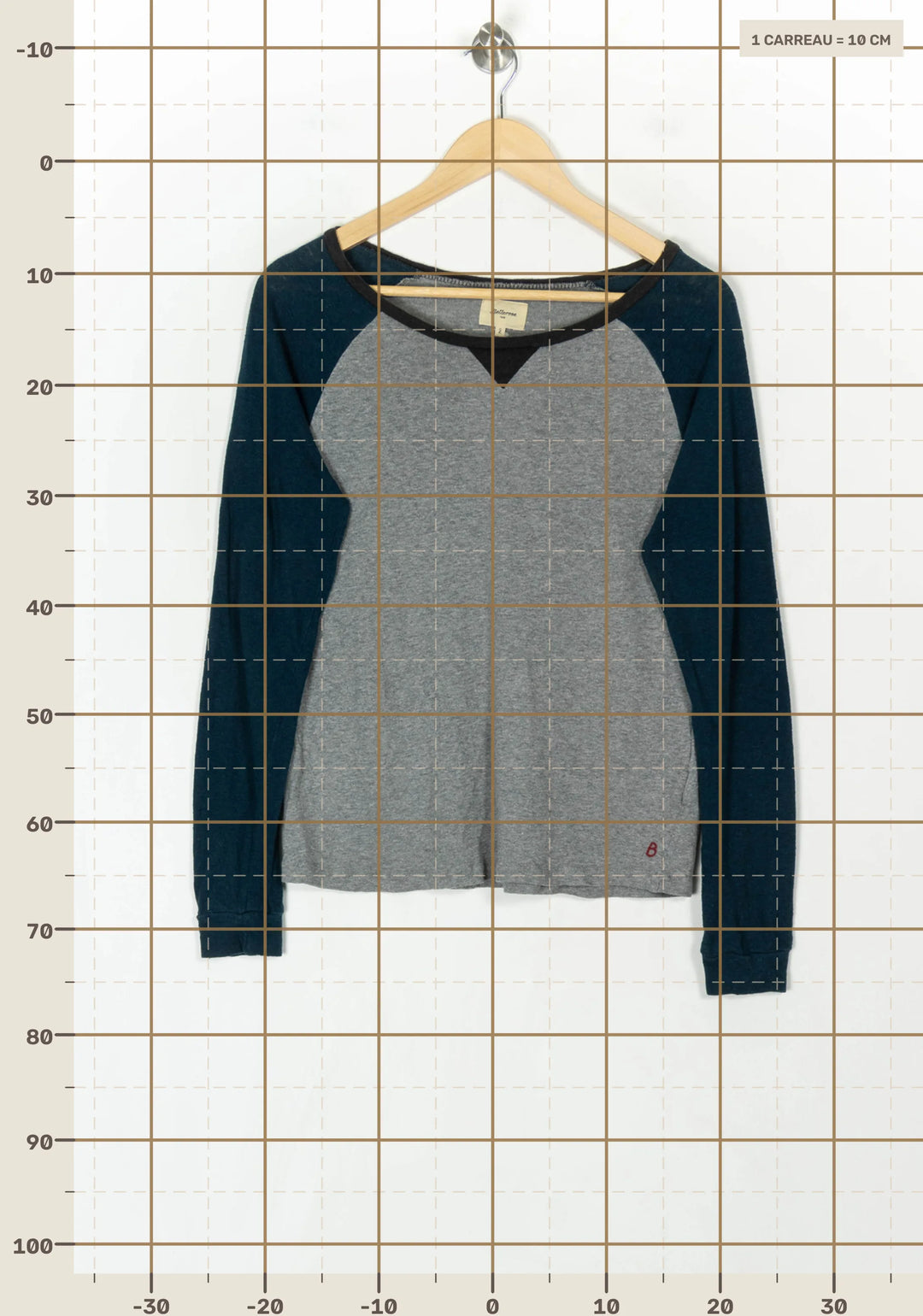 Pull Gris et Bleu - Taille M/38 de la marque Bellerose | PARAD123878 - Vendu par Paradigme - Image 4