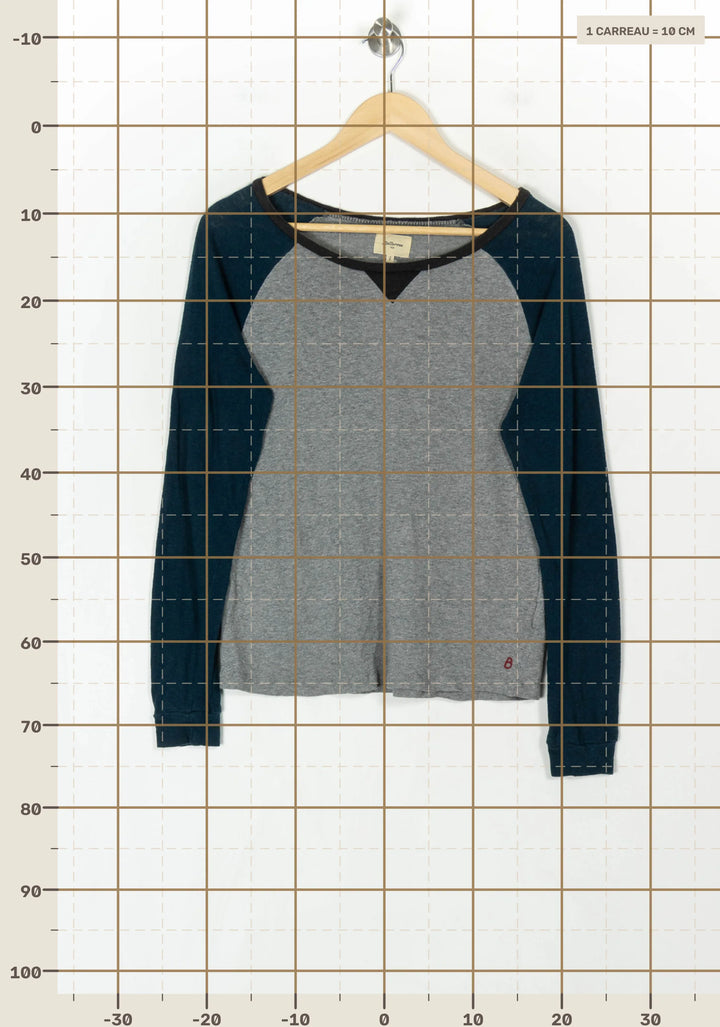 Pull Gris et Bleu - Taille M/38 de la marque Bellerose | PARAD123878 - Vendu par Paradigme - Image 4