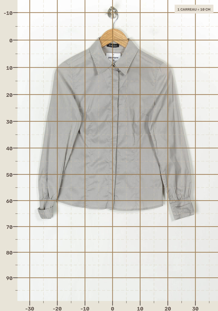 Chemise Grise - Taille S/36 de la marque Caroll | PARAD123880 - Vendu par Paradigme - Image 4
