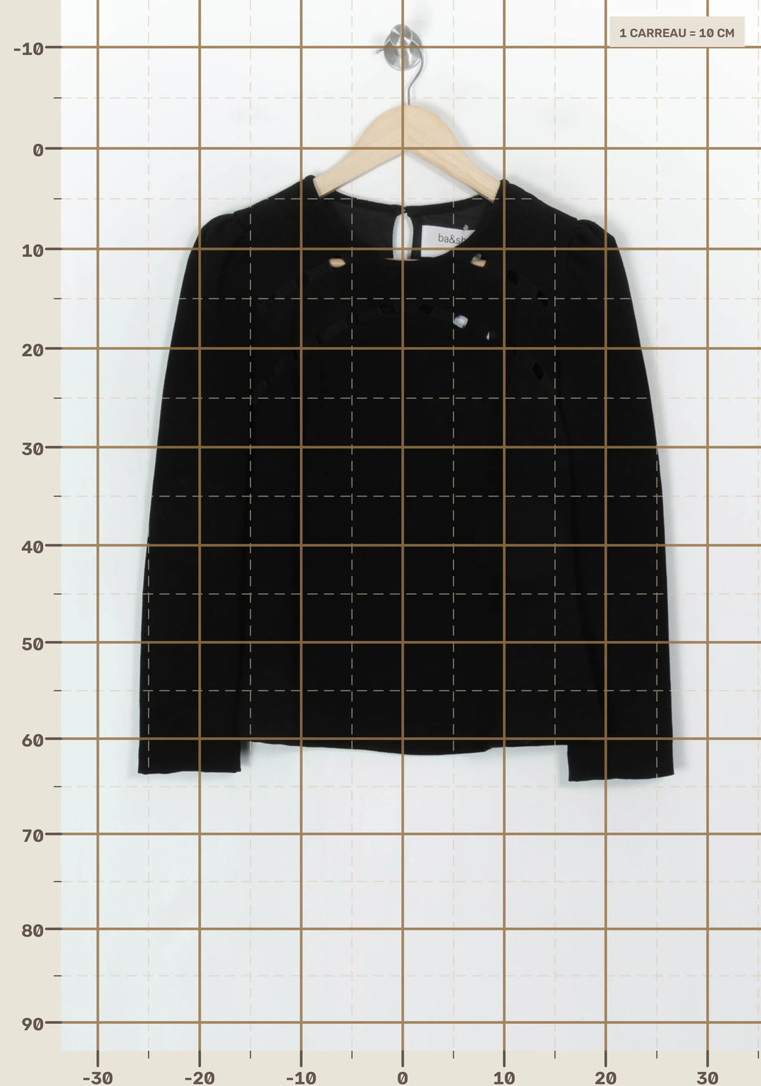 Blouse Noire - Taille S/36 de la marque ba&amp;sh | PARAD123881 - Vendu par Paradigme - Image 4