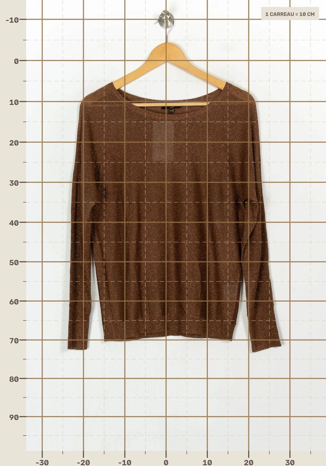 Pull Marron - Taille S/36 de la marque Maison 123 | PARAD123882 - Vendu par Paradigme - Image 4