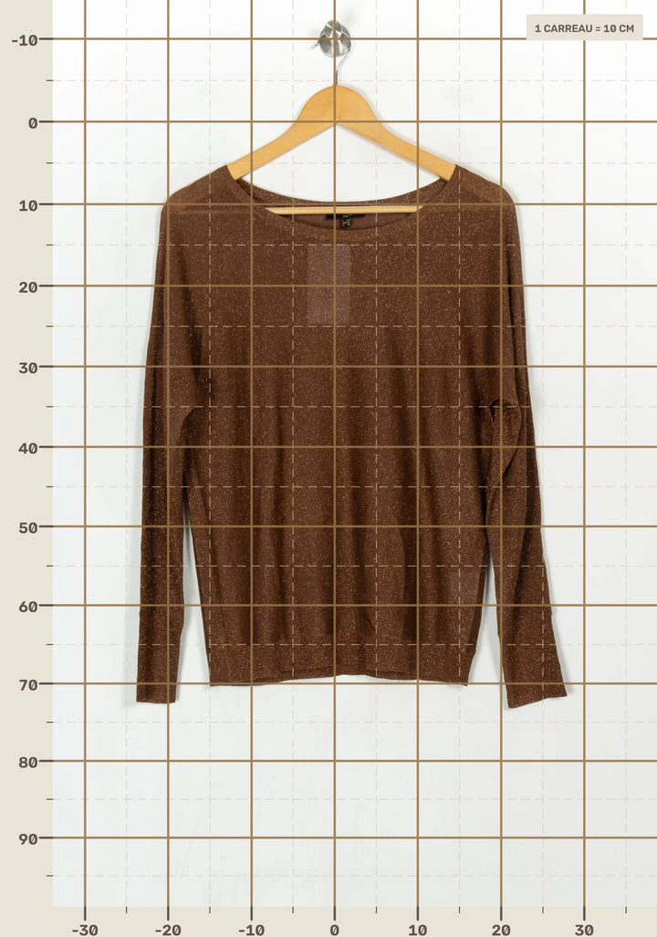 Pull Marron - Taille S/36 de la marque Maison 123 | PARAD123882 - Vendu par Paradigme - Image 4