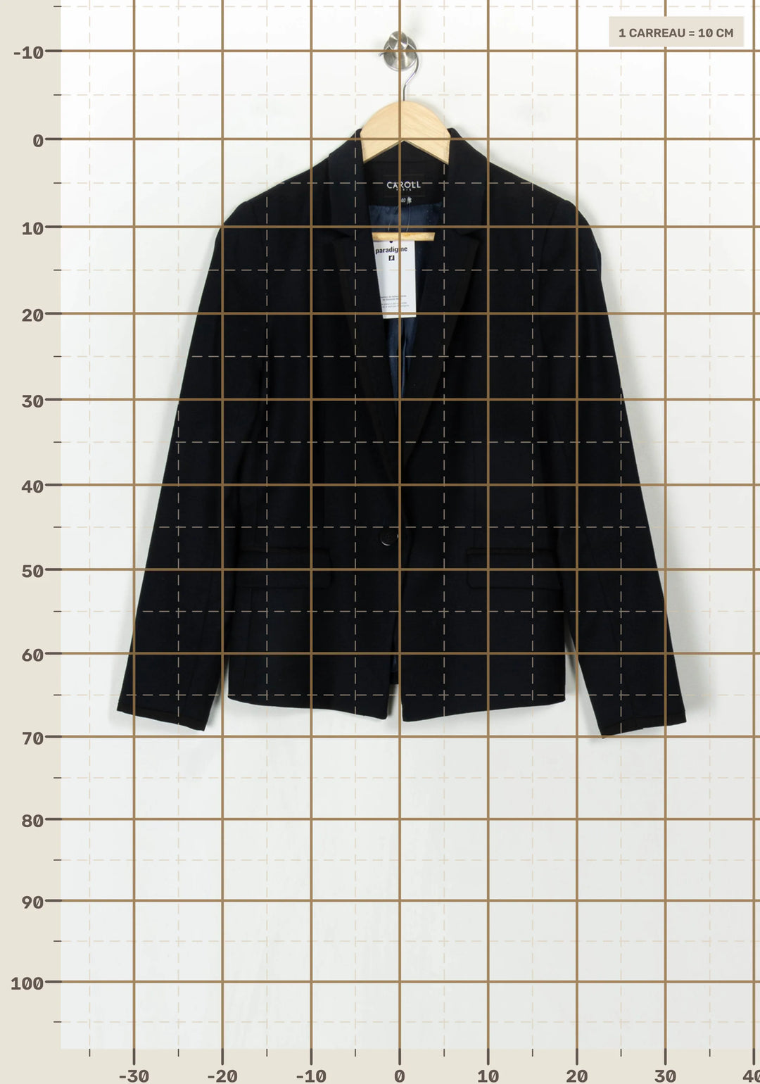 Blazer Bleu - Taille L/40 de la marque Caroll | PARAD123883 - Vendu par Paradigme - Image 4