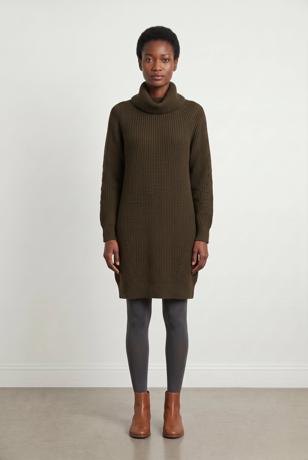 Robe Pull Verte - Taille XS/34 de la marque La Fée Maraboutée | PARAD123885 - Vendu par Paradigme - Image 1