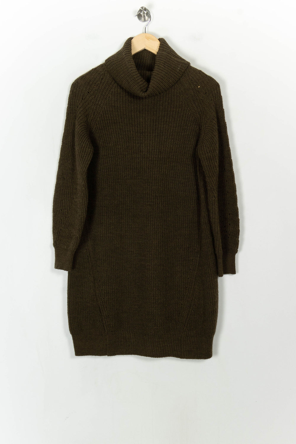 Robe Pull Verte - Taille XS/34 de la marque La Fée Maraboutée | PARAD123885 - Vendu par Paradigme - Image 2