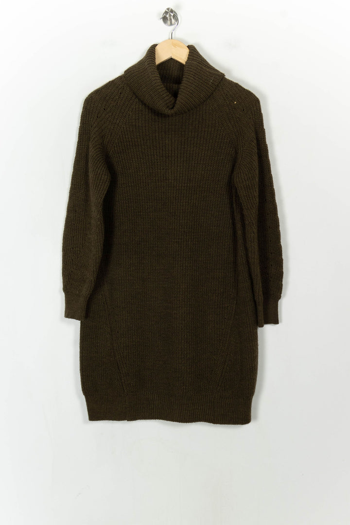 Robe Pull Verte - Taille XS/34 de la marque La Fée Maraboutée | PARAD123885 - Vendu par Paradigme - Image 2