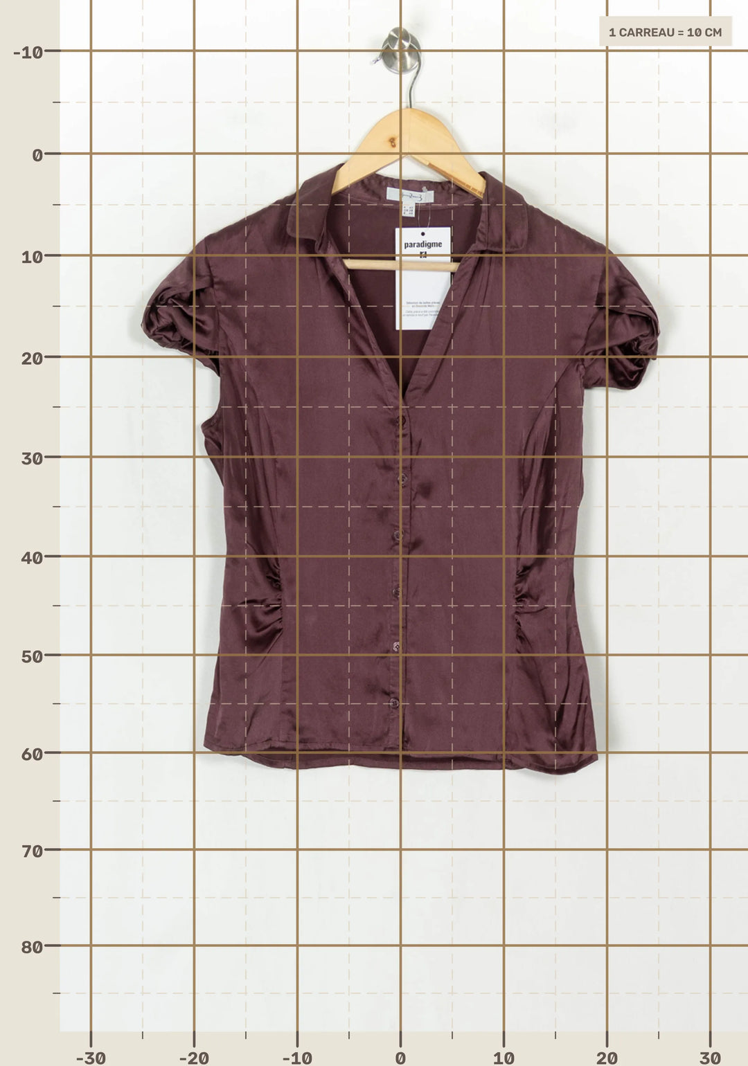 Blouse Bordeaux - Taille L/40 de la marque Maison 123 | PARAD123886 - Vendu par Paradigme - Image 4