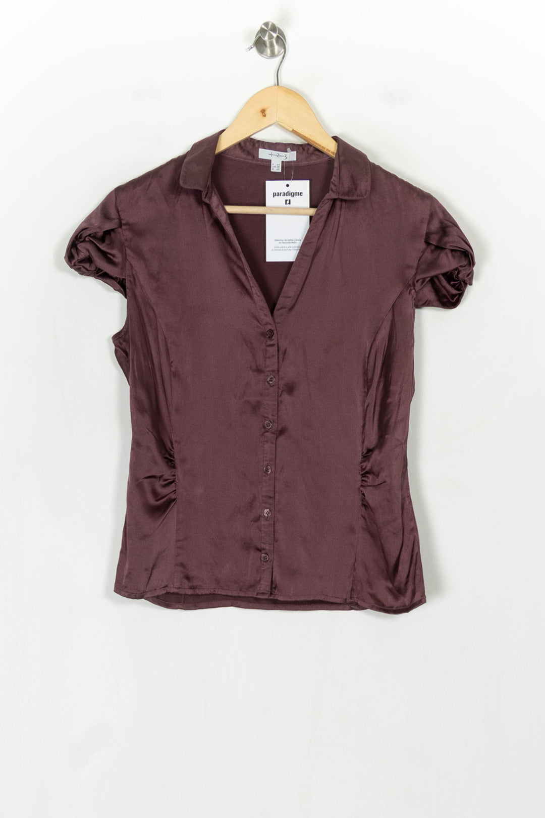 Blouse Bordeaux - Taille L/40 de la marque Maison 123 | PARAD123886 - Vendu par Paradigme - Image 2