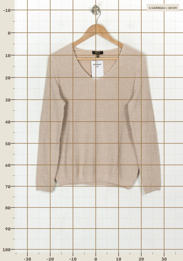 Pull Beige - Taille S/36 de la marque Maison 123 | PARAD123889 - Vendu par Paradigme - Image 4