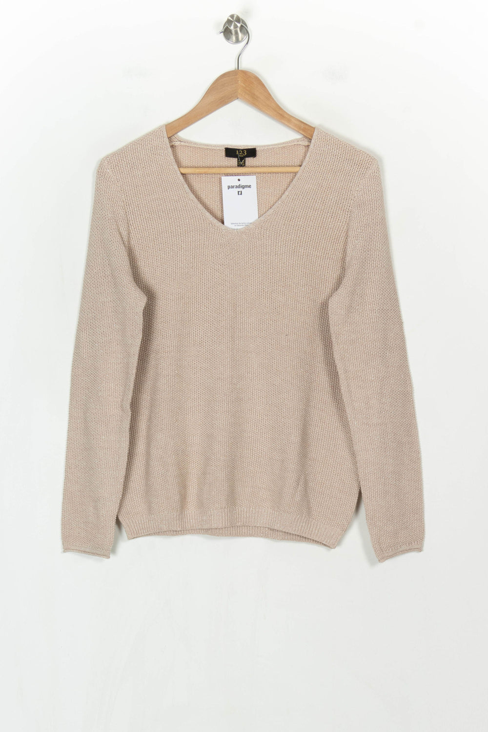 Pull Beige - Taille S/36 de la marque Maison 123 | PARAD123889 - Vendu par Paradigme - Image 2