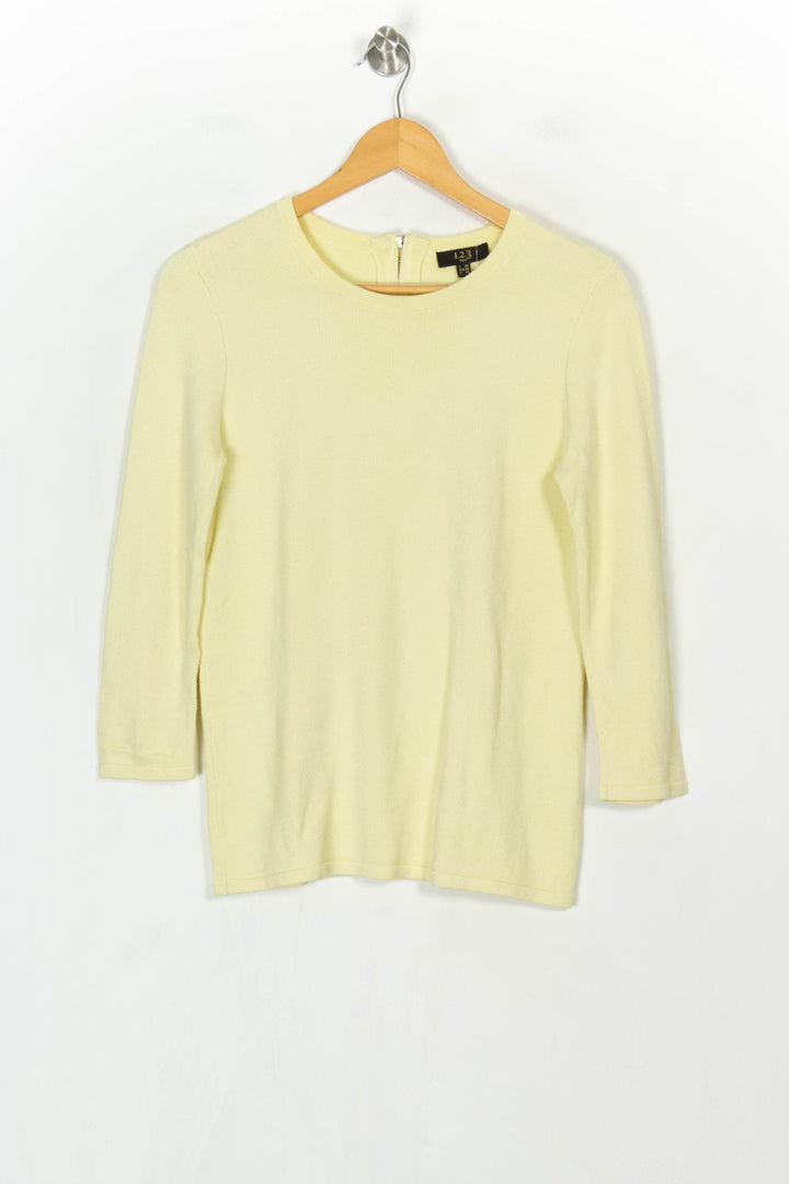 Pull Jaune - Taille L/40 de la marque Maison 123 | PARAD123891 - Vendu par Paradigme - Image 2