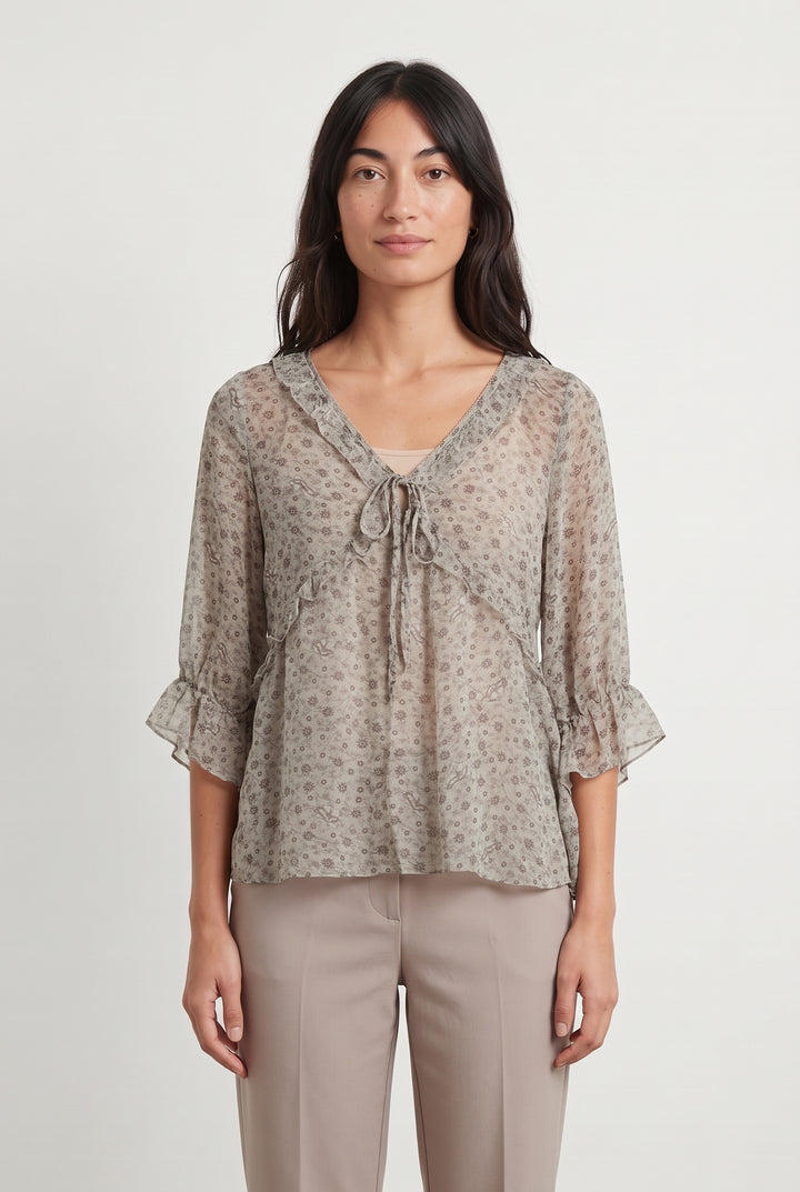Blouse Beige - Taille M/38 de la marque Essentiel Antwerp | PARAD123892 - Vendu par Paradigme - Image 1