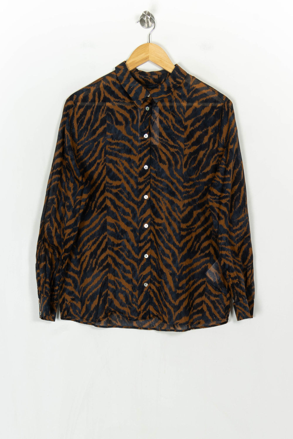 Chemise Noire et Marron - Taille L/40 de la marque Maison 123 | PARAD123893 - Vendu par Paradigme - Image 2