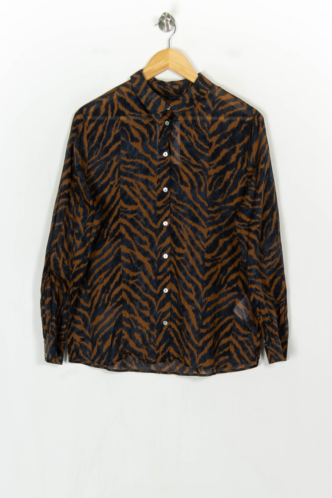 Chemise Noire et Marron - Taille L/40 de la marque Maison 123 | PARAD123893 - Vendu par Paradigme - Image 2
