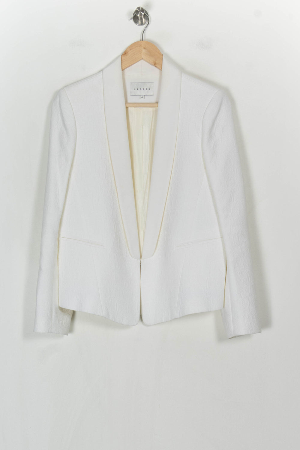 Blazer Blanc - Taille L/40 de la marque Sandro | PARAD123894 - Vendu par Paradigme - Image 2