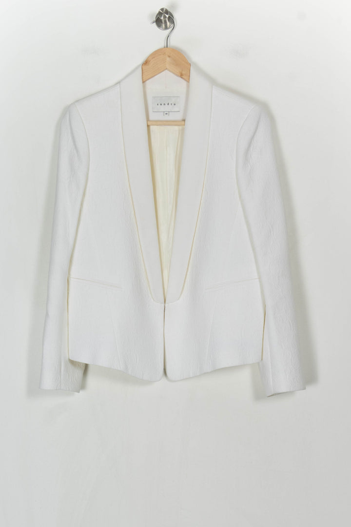 Blazer Blanc - Taille L/40 de la marque Sandro | PARAD123894 - Vendu par Paradigme - Image 2