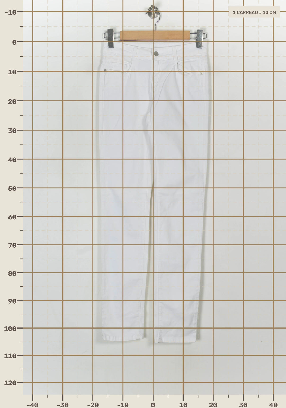 Jean Blanc - Taille S/36 de la marque Maison 123 | PARAD123895 - Vendu par Paradigme - Image 4