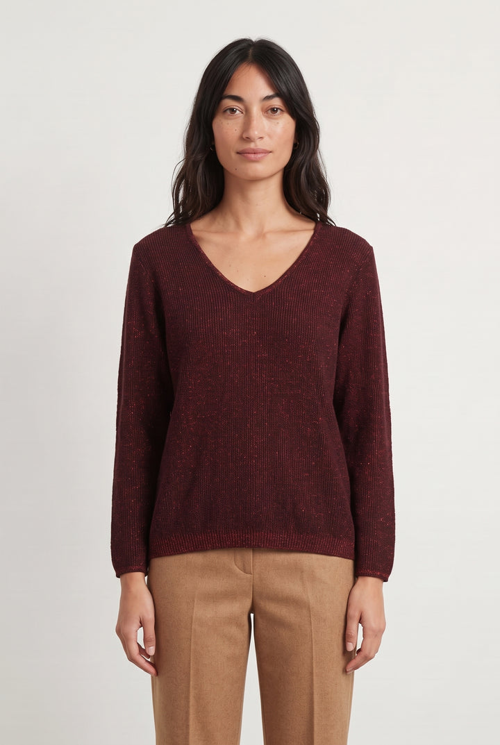 Pull Bordeaux - Taille M/38 de la marque Maison 123 | PARAD123896 - Vendu par Paradigme - Image 1