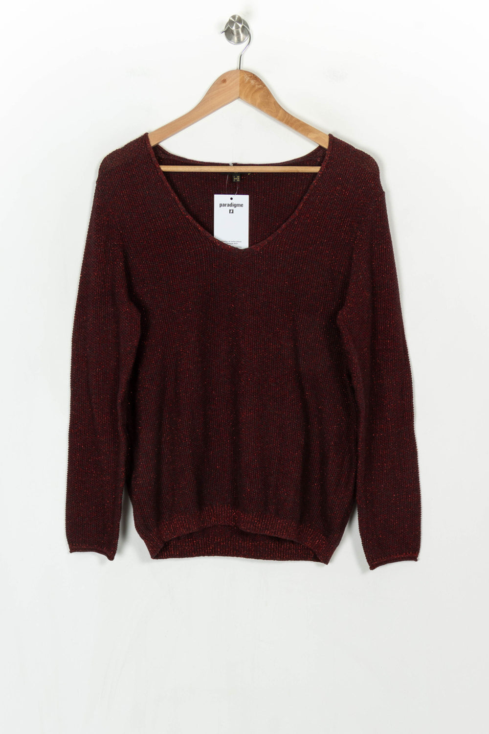 Pull Bordeaux - Taille M/38 de la marque Maison 123 | PARAD123896 - Vendu par Paradigme - Image 2