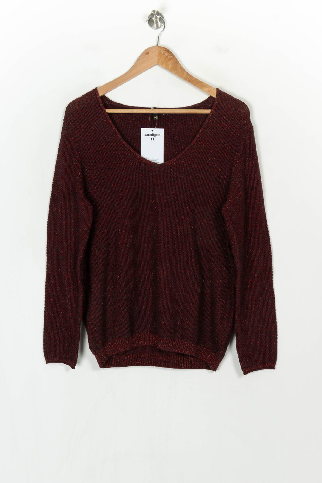 Pull Bordeaux - Taille M/38 de la marque Maison 123 | PARAD123896 - Vendu par Paradigme - Image 2