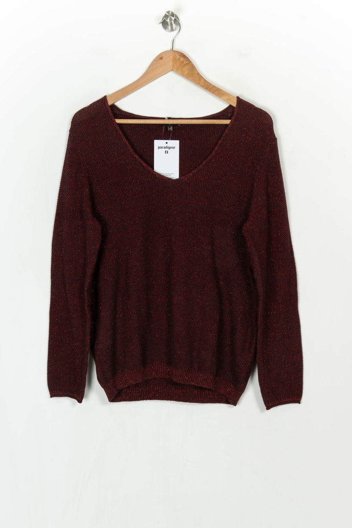 Pull Bordeaux - Taille M/38 de la marque Maison 123 | PARAD123896 - Vendu par Paradigme - Image 2