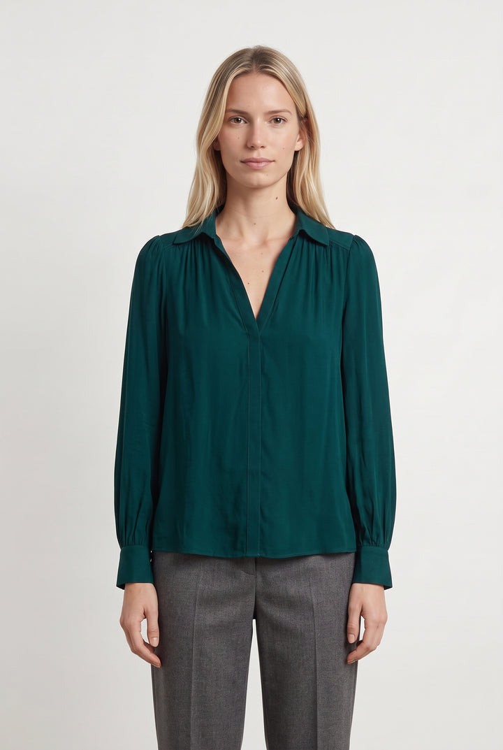 Blouse Verte - Taille S/36 de la marque Sud express | PARAD123900 - Vendu par Paradigme - Image 1