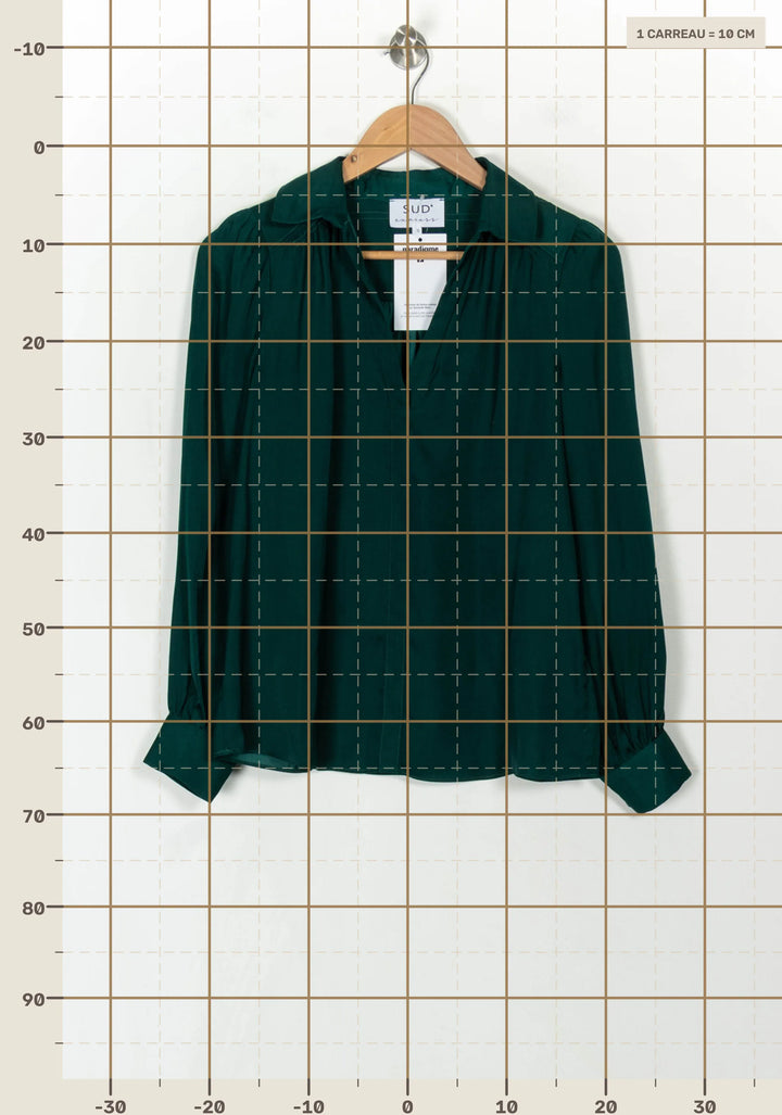 Blouse Verte - Taille S/36 de la marque Sud express | PARAD123900 - Vendu par Paradigme - Image 4